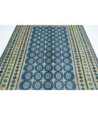 Revival 6'6'' X 9'4'' Hand-Knotted Wool Rug 6'6'' x 9'4'' (195 X 280) / Blue / Gold