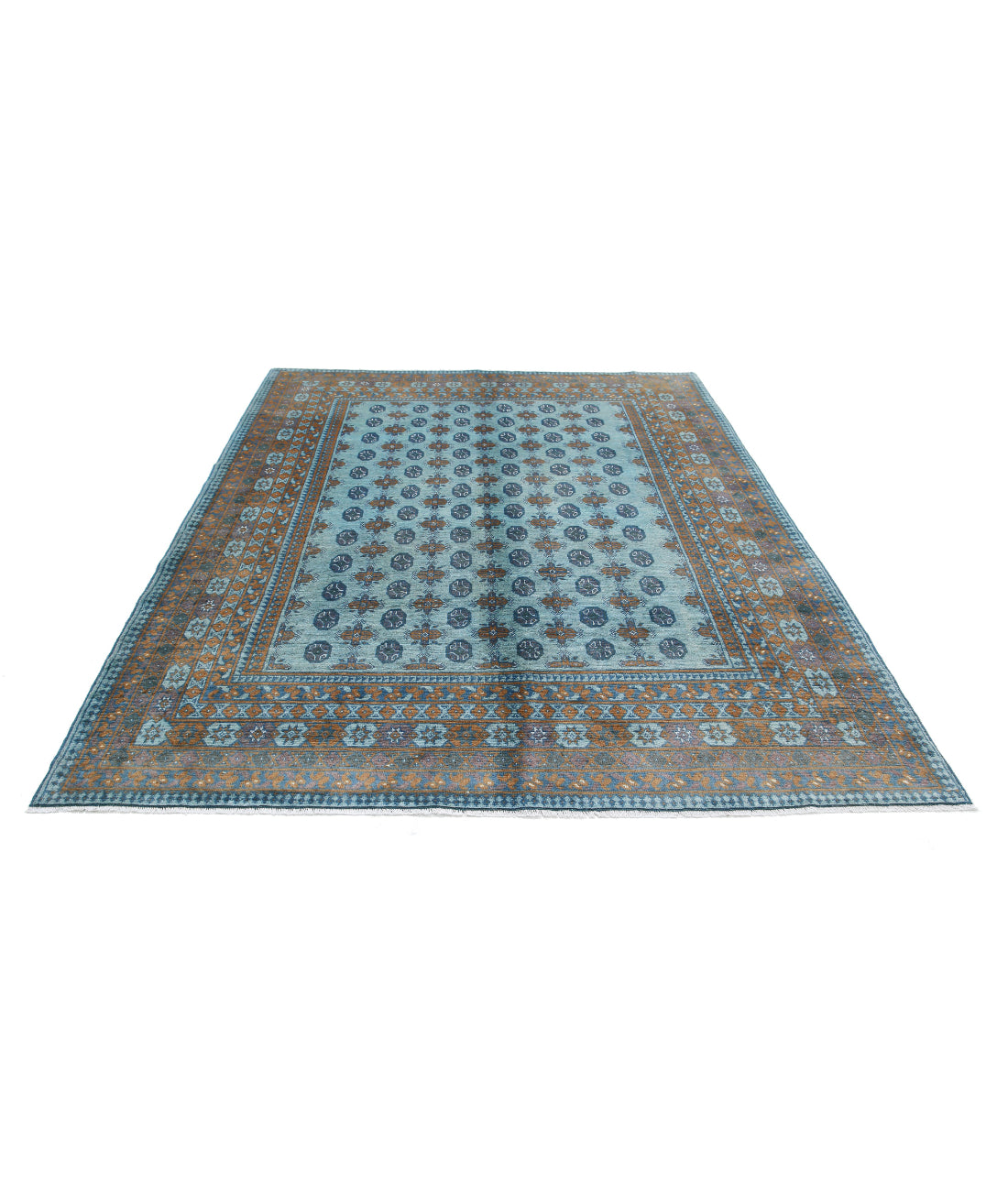 Revival 6'10'' X 9'5'' Hand-Knotted Wool Rug 6'10'' x 9'5'' (205 X 283) / Blue / Brown