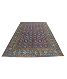 Revival 6'6'' X 9'7'' Hand-Knotted Wool Rug 6'6'' x 9'7'' (195 X 288) / Purple / Taupe