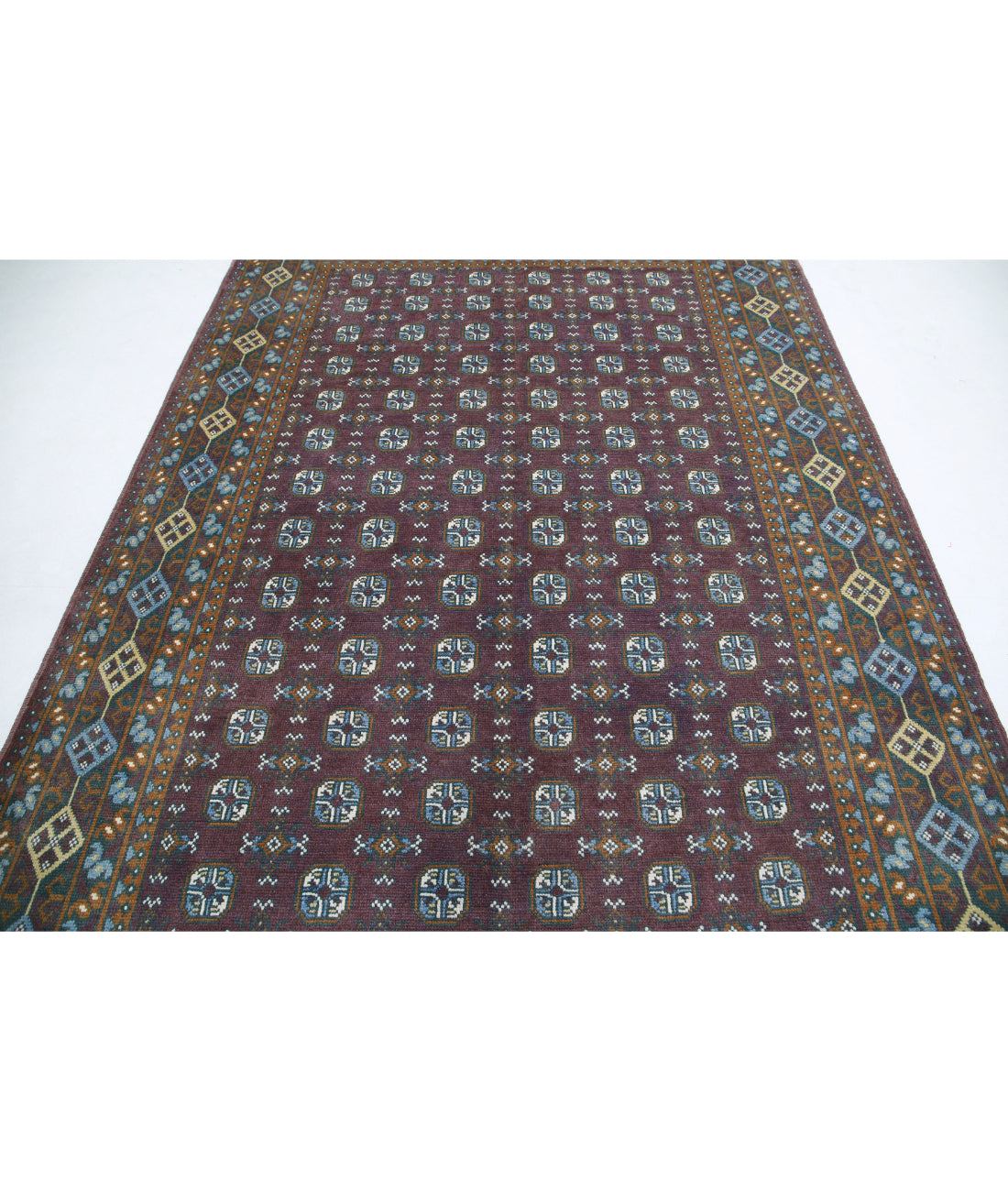 Revival 6'6'' X 9'7'' Hand-Knotted Wool Rug 6'6'' x 9'7'' (195 X 288) / Purple / Taupe