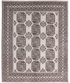 Revival 6'6'' X 8'1'' Hand-Knotted Wool Rug 6'6'' x 8'1'' (195 X 243) / Ivory / Grey