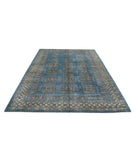 Revival 6'9'' X 9'5'' Hand-Knotted Wool Rug 6'9'' x 9'5'' (203 X 283) / Blue / Tan