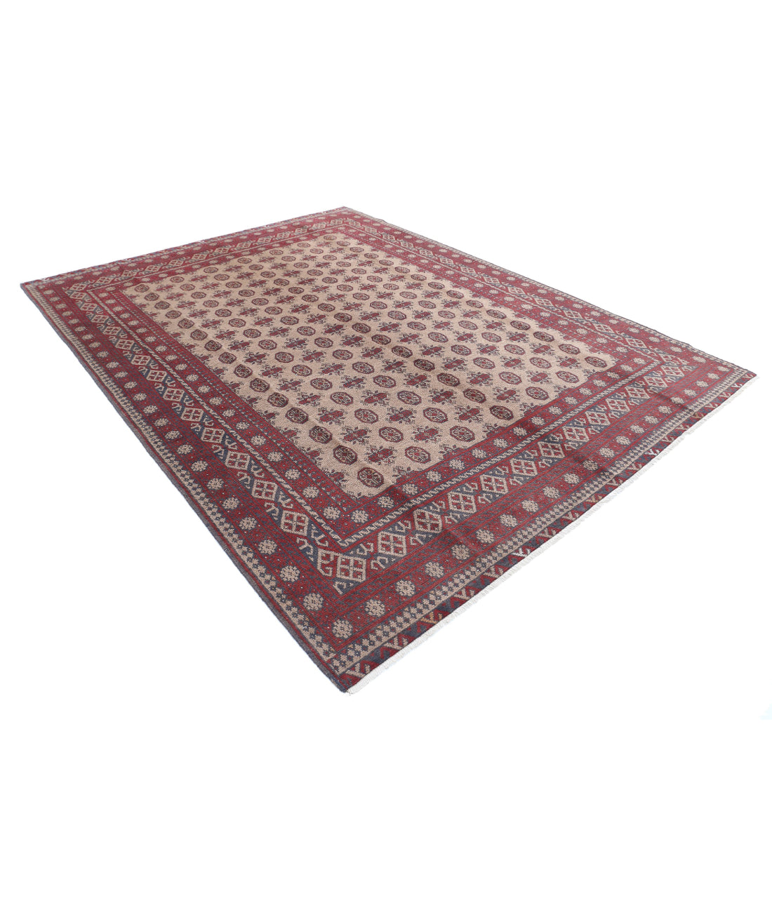 Revival 8'2'' X 10'9'' Hand-Knotted Wool Rug 8'2'' x 10'9'' (245 X 323) / Taupe / Red