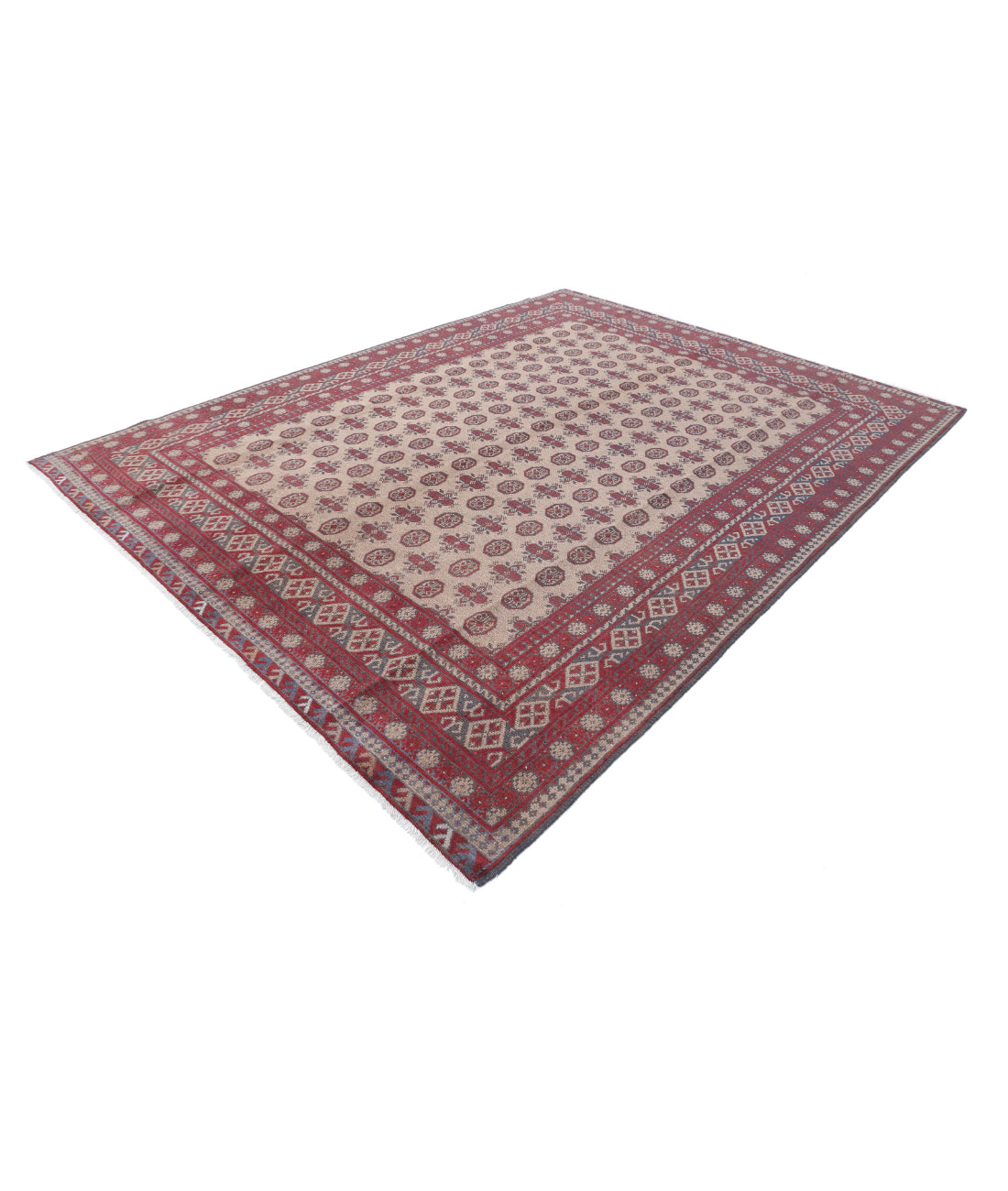 Revival 8'2'' X 10'9'' Hand-Knotted Wool Rug 8'2'' x 10'9'' (245 X 323) / Taupe / Red