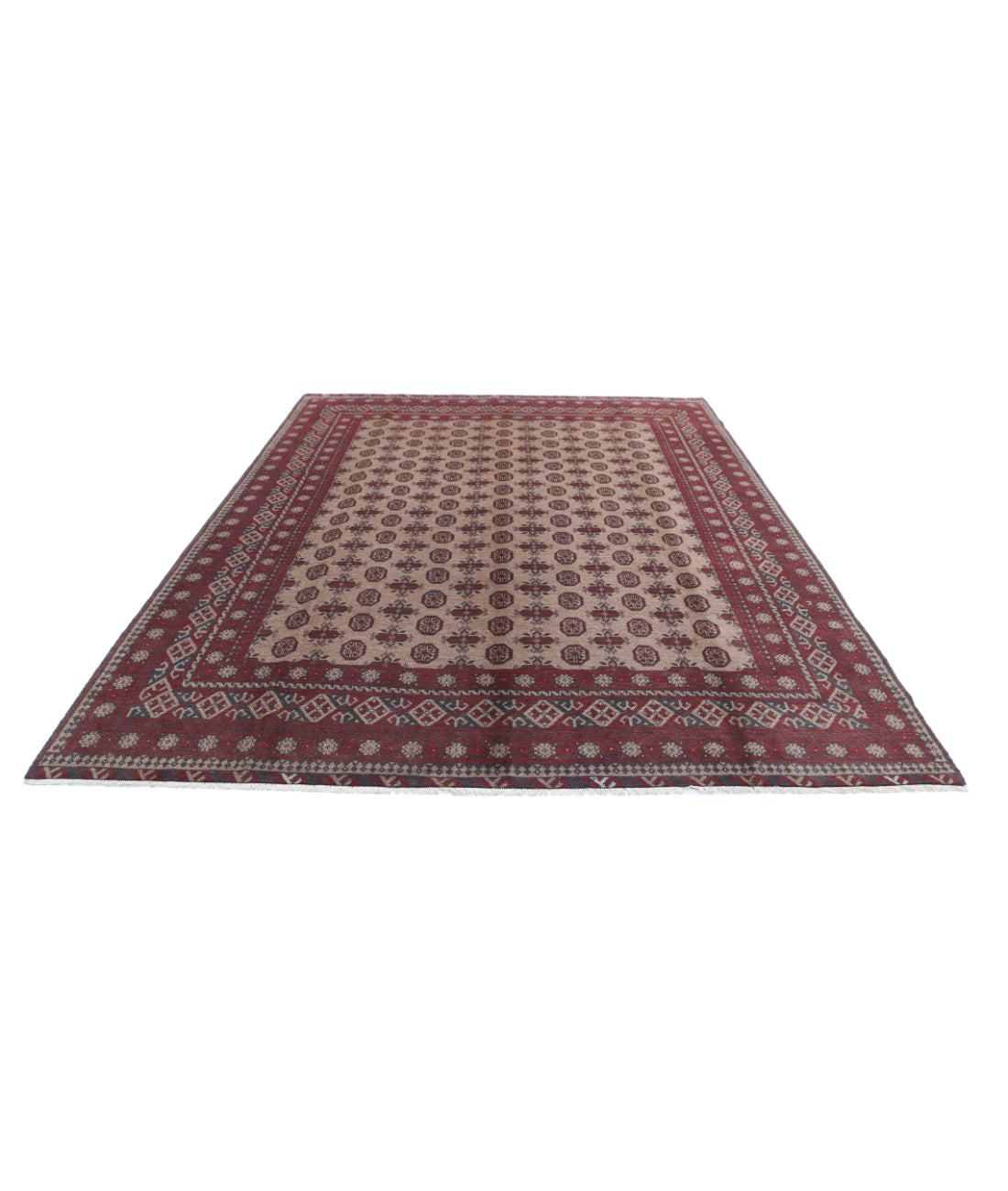 Revival 8'2'' X 10'9'' Hand-Knotted Wool Rug 8'2'' x 10'9'' (245 X 323) / Taupe / Red