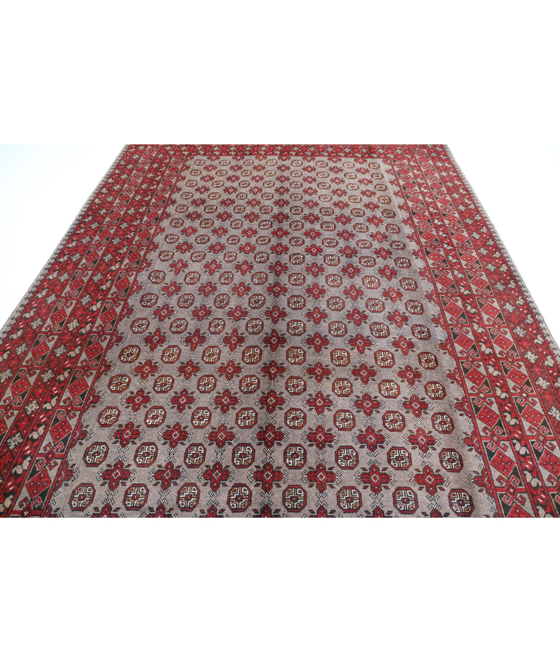 Revival 8'2'' X 10'11'' Hand-Knotted Wool Rug 8'2'' x 10'11'' (245 X 328) / Grey / Red