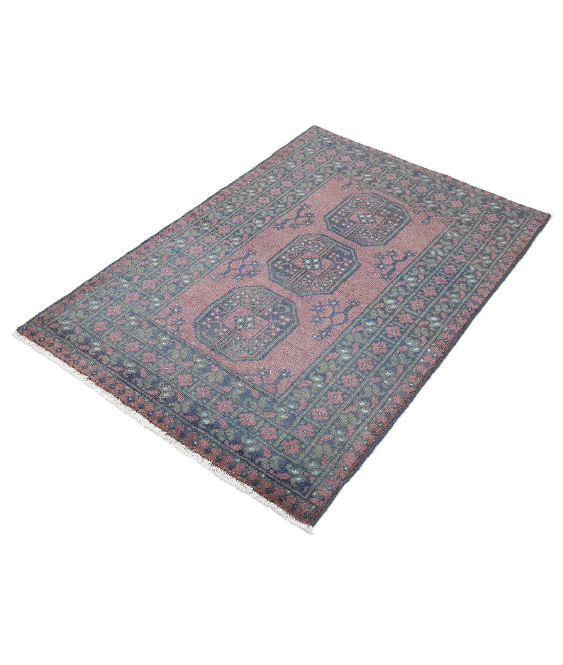 Revival 3'2'' X 4'9'' Hand-Knotted Wool Rug 3'2'' x 4'9'' (95 X 143) / Brown / Green