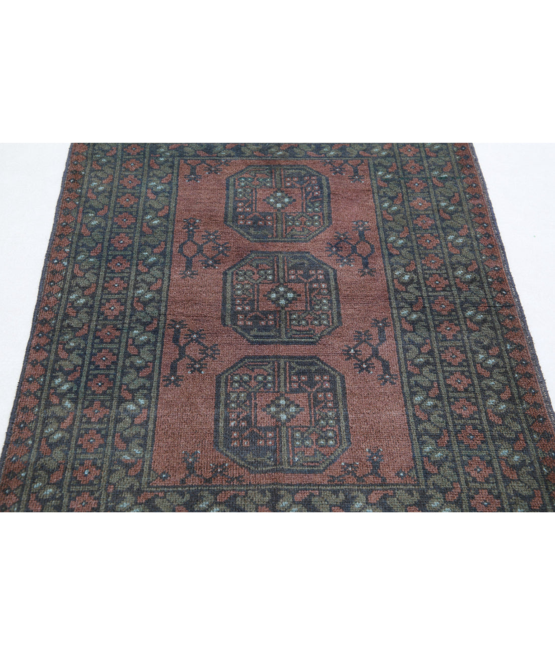 Revival 3'2'' X 4'9'' Hand-Knotted Wool Rug 3'2'' x 4'9'' (95 X 143) / Brown / Green