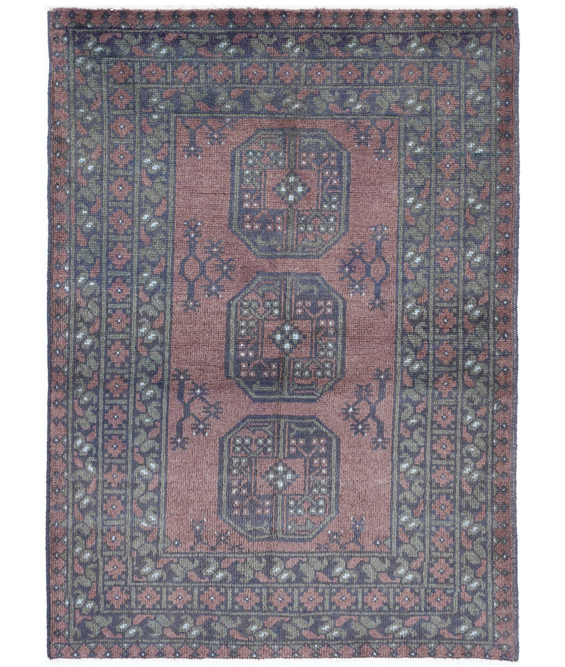 Revival 3'2'' X 4'9'' Hand-Knotted Wool Rug 3'2'' x 4'9'' (95 X 143) / Brown / Green