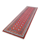 Revival 2'10'' X 9'8'' Hand-Knotted Wool Rug 2'10'' x 9'8'' (85 X 290) / Red / Green