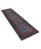 Revival 2'8'' X 9'3'' Hand-Knotted Wool Rug 2'8'' x 9'3'' (80 X 278) / Green / Red