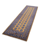 Revival 2'10'' X 9'7'' Hand-Knotted Wool Rug 2'10'' x 9'7'' (85 X 288) / Gold / Purple