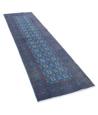 Revival 2'9'' X 9'7'' Hand-Knotted Wool Rug 2'9'' x 9'7'' (83 X 288) / Blue / Purple