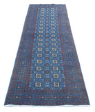 Revival 2'9'' X 9'7'' Hand-Knotted Wool Rug 2'9'' x 9'7'' (83 X 288) / Blue / Purple