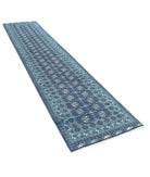 Revival 2'9'' X 12'9'' Hand-Knotted Wool Rug 2'9'' x 12'9'' (83 X 383) / Blue / Green