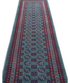 Revival 2'7'' X 12'7'' Hand-Knotted Wool Rug 2'7'' x 12'7'' (78 X 378) / Blue / Black