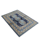 Revival 3'4'' X 4'9'' Hand-Knotted Wool Rug 3'4'' x 4'9'' (100 X 143) / Blue / Ivory