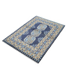 Revival 3'4'' X 4'9'' Hand-Knotted Wool Rug 3'4'' x 4'9'' (100 X 143) / Blue / Ivory