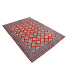 Revival 5'1'' X 7'1'' Hand-Knotted Wool Rug 5'1'' x 7'1'' (153 X 213) / Red / Blue