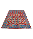 Revival 5'1'' X 7'1'' Hand-Knotted Wool Rug 5'1'' x 7'1'' (153 X 213) / Red / Blue