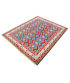 Revival 5'0'' X 6'4'' Hand-Knotted Wool Rug 5'0'' x 6'4'' (150 X 190) / Red / Ivory