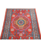 Revival 2'7'' X 3'9'' Hand-Knotted Wool Rug 2'7'' x 3'9'' (78 X 113) / Rust / Blue