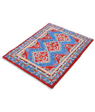 Revival 2'10'' X 3'8'' Hand-Knotted Wool Rug 2'10'' x 3'8'' (85 X 110) / Red / Blue