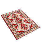 Revival 2'8'' X 3'11'' Hand-Knotted Wool Rug 2'8'' x 3'11'' (80 X 118) / Ivory / Red