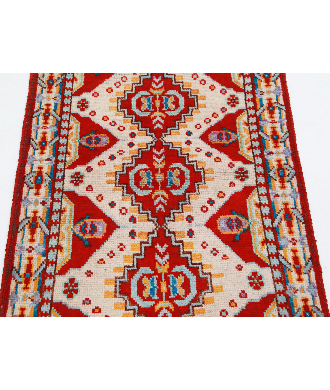 Revival 2'8'' X 3'11'' Hand-Knotted Wool Rug 2'8'' x 3'11'' (80 X 118) / Ivory / Red