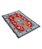 Revival 2'8'' X 4'2'' Hand-Knotted Wool Rug 2'8'' x 4'2'' (80 X 125) / Red / Teal