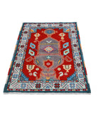 Revival 2'8'' X 4'2'' Hand-Knotted Wool Rug 2'8'' x 4'2'' (80 X 125) / Red / Teal