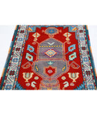 Revival 2'8'' X 4'2'' Hand-Knotted Wool Rug 2'8'' x 4'2'' (80 X 125) / Red / Teal