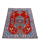 Revival 2'8'' X 3'11'' Hand-Knotted Wool Rug 2'8'' x 3'11'' (80 X 118) / Red / Ivory