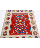 Revival 2'10'' X 4'1'' Hand-Knotted Wool Rug 2'10'' x 4'1'' (85 X 123) / Ivory / Red