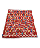 Revival 2'9'' X 4'0'' Hand-Knotted Wool Rug 2'9'' x 4'0'' (83 X 120) / Red / Multi