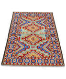 Revival 2'7'' X 4'0'' Hand-Knotted Wool Rug 2'7'' x 4'0'' (78 X 120) / Blue / Gold