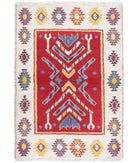 Revival 2'6'' X 3'10'' Hand-Knotted Wool Rug 2'6'' x 3'10'' (75 X 115) / Red / Ivory