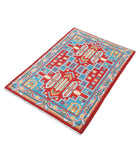 Revival 2'8'' X 3'11'' Hand-Knotted Wool Rug 2'8'' x 3'11'' (80 X 118) / Red / Blue