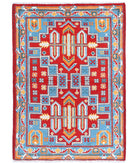 Revival 2'8'' X 3'11'' Hand-Knotted Wool Rug 2'8'' x 3'11'' (80 X 118) / Red / Blue