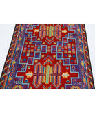 Revival 3'4'' X 5'0'' Hand-Knotted Wool Rug 3'4'' x 5'0'' (100 X 150) / Purple / Red