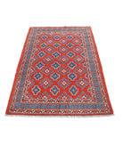 Revival 3'3'' X 5'6'' Hand-Knotted Wool Rug 3'3'' x 5'6'' (98 X 165) / Rust / Purple