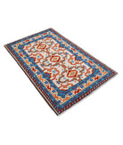 Revival 3'2'' X 5'2'' Hand-Knotted Wool Rug 3'2'' x 5'2'' (95 X 155) / Ivory / Blue