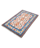 Revival 3'2'' X 5'2'' Hand-Knotted Wool Rug 3'2'' x 5'2'' (95 X 155) / Ivory / Blue