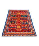 Revival 3'3'' X 4'10'' Hand-Knotted Wool Rug 3'3'' x 4'10'' (98 X 145) / Red / Gold