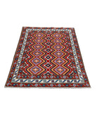 Revival 3'3'' X 4'10'' Hand-Knotted Wool Rug 3'3'' x 4'10'' (98 X 145) / Red / Ivory