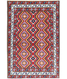 Revival 3'3'' X 4'10'' Hand-Knotted Wool Rug 3'3'' x 4'10'' (98 X 145) / Red / Ivory