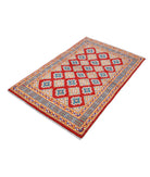 Revival 3'3'' X 4'11'' Hand-Knotted Wool Rug 3'3'' x 4'11'' (98 X 148) / Red / Blue