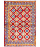 Revival 3'3'' X 4'11'' Hand-Knotted Wool Rug 3'3'' x 4'11'' (98 X 148) / Red / Blue