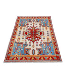 Revival 3'3'' X 5'0'' Hand-Knotted Wool Rug 3'3'' x 5'0'' (98 X 150) / Ivory / Red