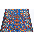 Revival 3'4'' X 4'11'' Hand-Knotted Wool Rug 3'4'' x 4'11'' (100 X 148) / Blue / Red